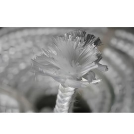 ILLIDAN Fiberglass Rope Diameter 6mm/8mm/10mm/12mm Length 2M/4M/10M Fiberglass Round Braided Rope High Temperature Stove Gasket Seal for Boiler Furnace Oven Kiln Casting, Fireplace Seal Rope Door Seal