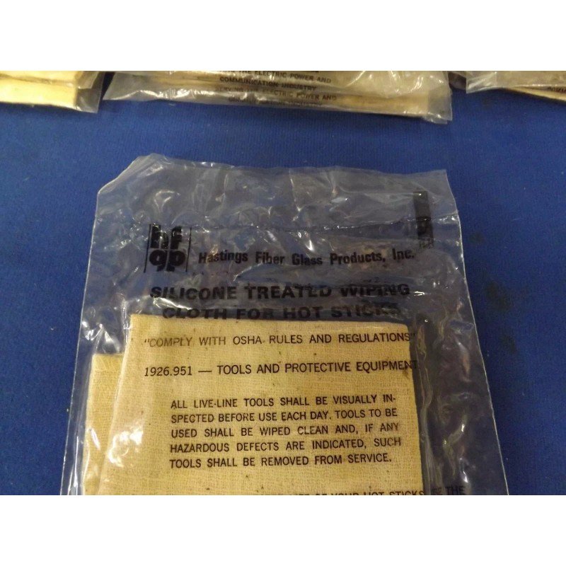 HASTINGS SILICONE TREATED WIPING CLOTH FOR HOT STICKS, CLOTH SIZE