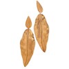 18K Yellow Gold Plated Stainless Steel Leaf Drop Bohemian Earrings