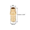 sourcing map Brass Metric Barb Connector Hose Nozzle 6mm x