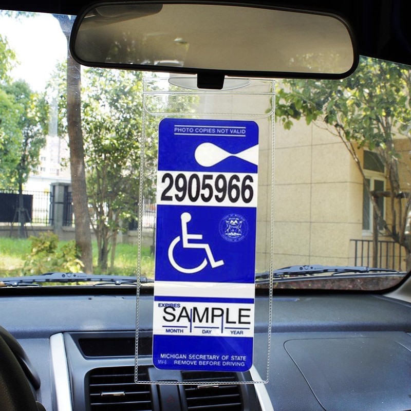 Handicap Placard Holder - Ultra Transparent Disabled Parking Permit Placard