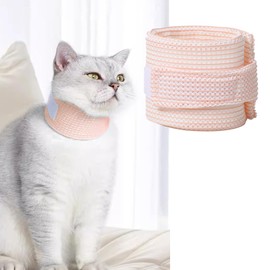 Cat Neck Brace Cover - Breathable & Adjustable Elizabethan Collar for Post-Surgery Recovery Anti-Scratch Anti-Lick Protection, Cervical Cone for Small Medium Large Dogs Puppies Kittens (Large,Pink)
