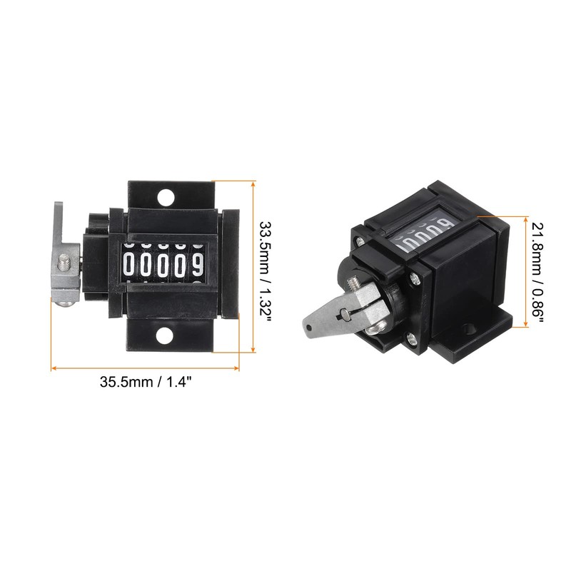 sourcing map Hand Counter with Spring 5 Digit Counter Hand