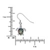 Sterling Silver Abalone Shell Turtle Dangle Earrings