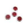 TUCKBOLD 4 Pieces 5.5cm Red Round Car Reflector Set (HL-3003)