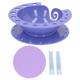 Jeanoko Yarn Storage Bowl, Yarn Bowl Large Capacity Storage Hole Design Lightweight Portable Plastic Crochet Yarn Bowl for Home Travelling Crocheting Knitting DIY