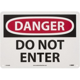 NMC "Danger - Do Not Enter", 10" Long x 14" Wide, Aluminum Safety Sign Rectan...