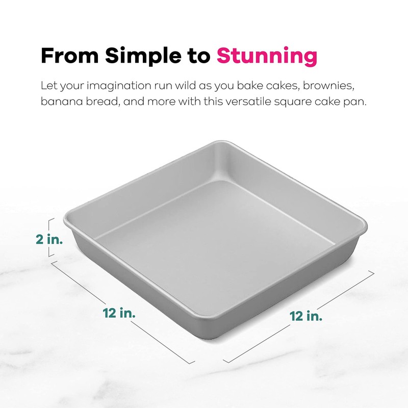 Wilton Aluminum Performance Pans, Square Pan, 2.156 in. L x