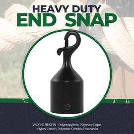 SGT KNOTS Rope End Snap - Easy to Install - Weather Proof - Anti-Rust Properties - Perfect for Handrails - Stair handrails - Rope Snap - Heavy Duty Rope End Snap and More. (1 inch , Brass )