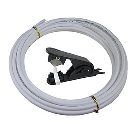 Lemoy Size 1/4 Inch, 10 Meters 30 feet Length Tubing Hose Pipe for RO Water Filter System +tube cutter (White 10 meters（30 feet）)