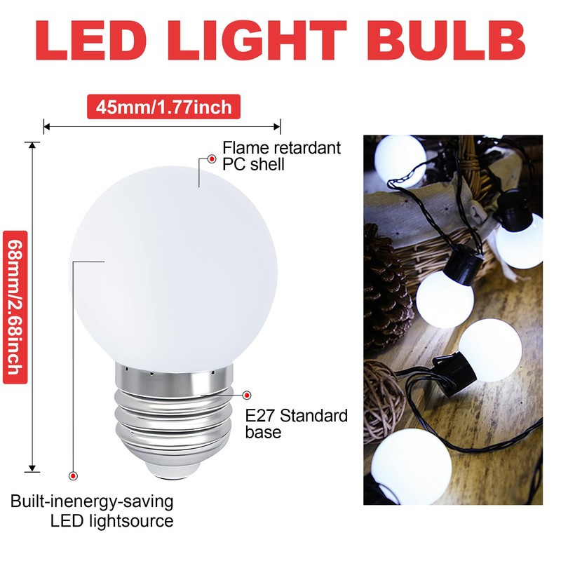 Night Light Bulb 1 Watt LED Low Watt Bulbs E26
