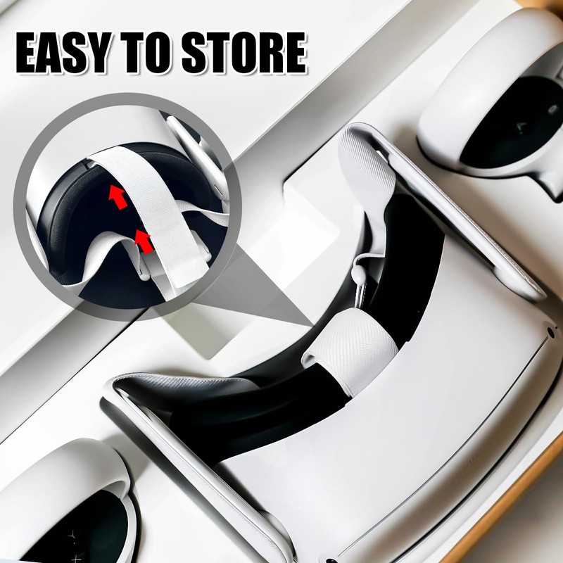 Head Strap for Oculus Quest 2 Headset, Adjustable Replacement Headstrap