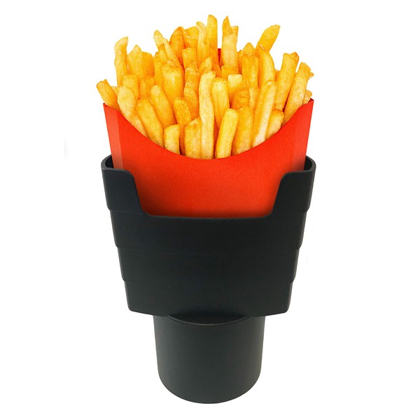 MAAD 'Fries on The Fly' Universal Car French Fry Holder for Cup Holder - Perfect White Elephant Gift Idea, Stocking Stuffer
