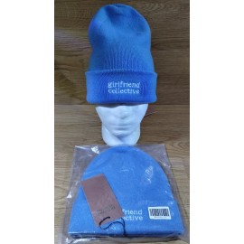 HaT NWT Sold Out Womens Girlfriend Collective Baby Blue Beanie Hat One Size Fits All