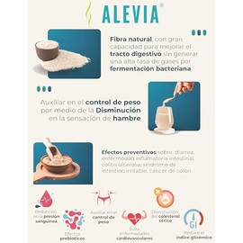 Fibra Digestiva | Enzimas Digestivas + Probióticos | 30% mas fibra vs Psyllium | Probiotica | Sin sabor | Dietetica | 250g | 40 Dosis | 100% Natural | Alevia