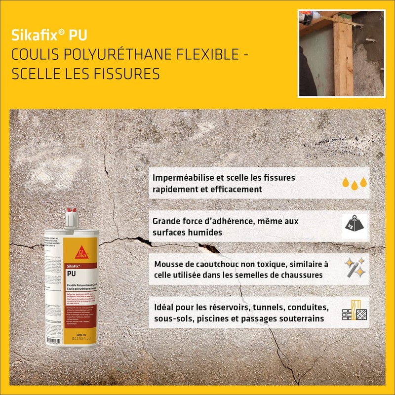 SIKA - Low-toxicity polyurethane foam - SikaFix PU - Amber