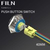 FILN 1 x 40 mm Push Button Switch Momentary Waterproof