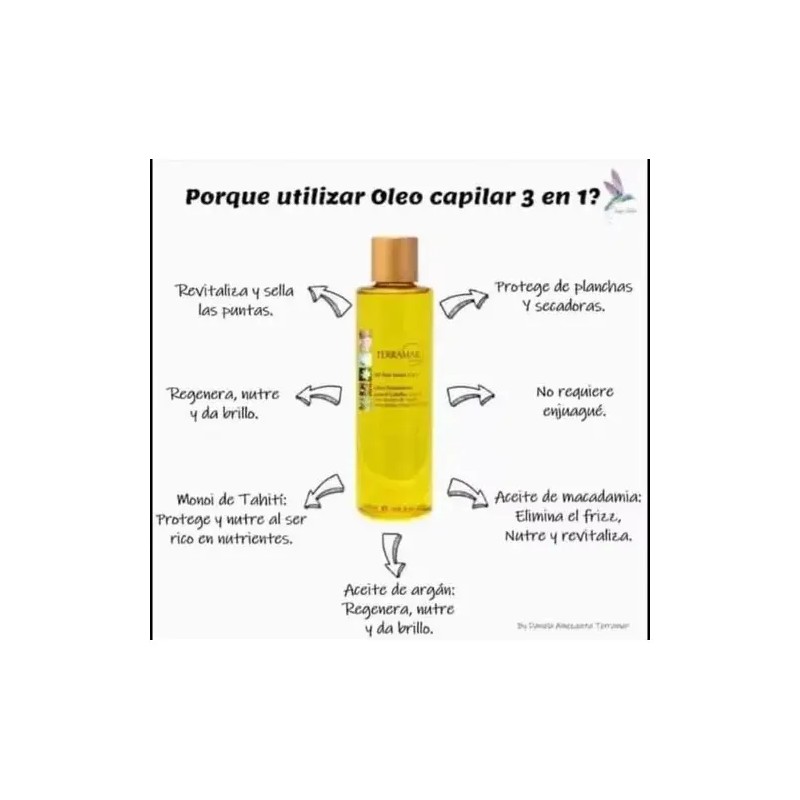 Aceite Terramar Argán 3 en 1 Cabello Pack 2x98mL Protege