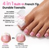 Gel Toe Nail Press ons kit with UV Light, French