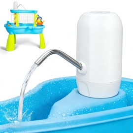 Water Table Pump, Continuous Kids Water Pump for Table, 3 Hours of Non-Stop Work Water Table Accessories Water Pump for Fun Summer Outdoor Water Toys Outside Water Play (White)