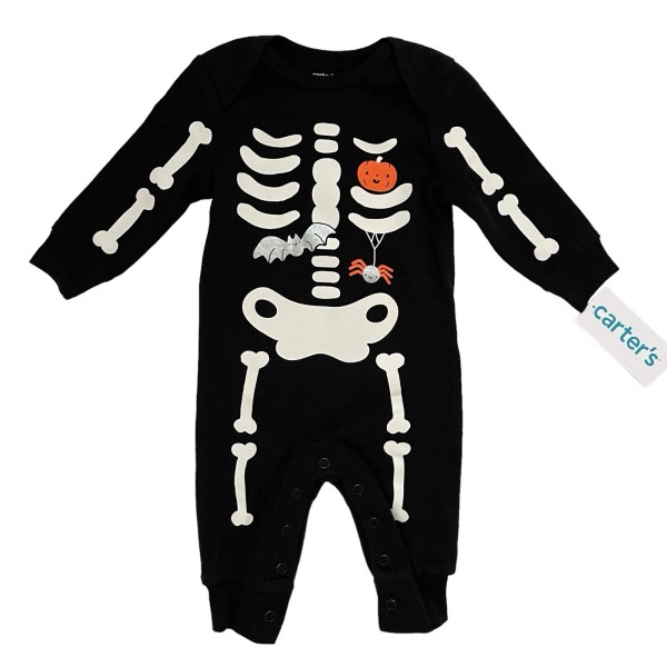 Carter's Carters Baby Size 3 Months Skeleton Pajama Sleeper Halloween