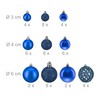 Relaxdays Christmas Baubles Set of 50, Glitter, Matte and Shiny