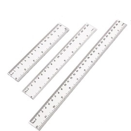 ZBYMOTW Ruler 15cm Plastic Transparent Ruler Scale Studying Measuring Tool Metric Inch Scale Handy Stationery Sturdy Drafting Tool 15cm 20cm 30cm Set of 3