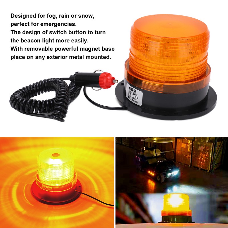 Car Warning Light LED Strobe Flash Light Magnetic Emergency Lamp