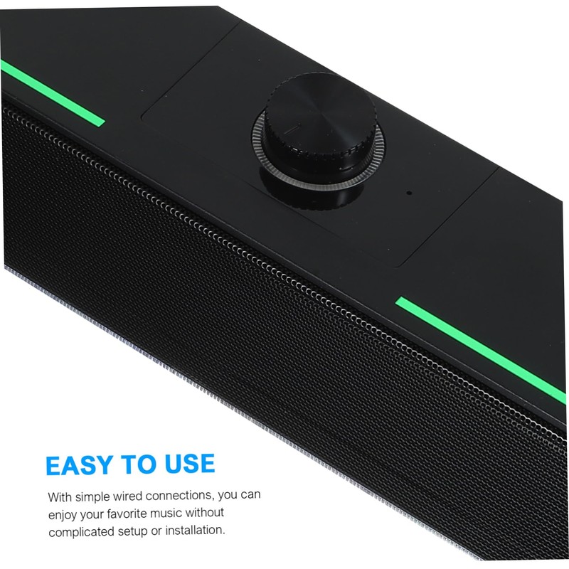 OSALADI Soundbar Speaker Standing Sound Bar Led Lighting Desktop Speaker