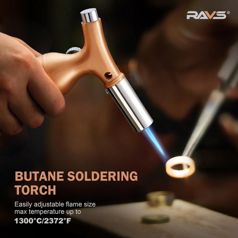 RAVS Solid Copper Butane Torch, Kitchen Torch Lighter for Creme
