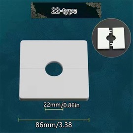 Wall Split Pipe Flange Cover Plate, Square Shower Arm Escutcheon for Fixed Shower Head, Standard 0.86in/22mm Pipes