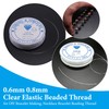 2 Spools of Elastic Jewellery Thread, 0.6 mm and 0.8