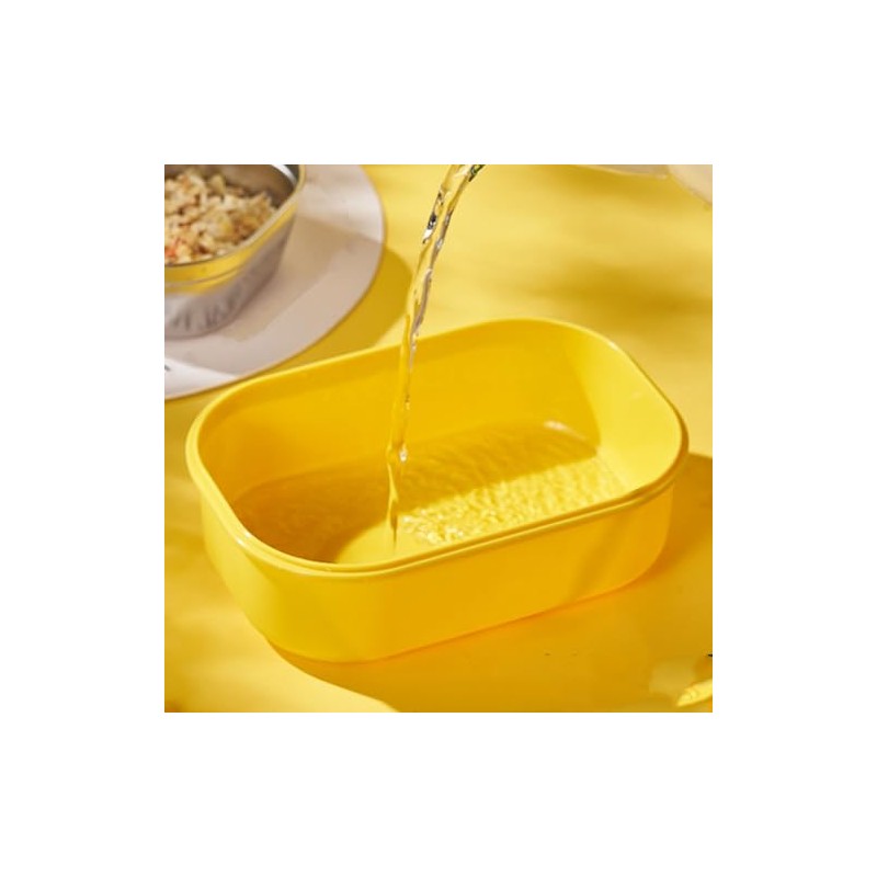 Stainless Steel Box,Reusable Metal Lunch Box with 2 Compartments for