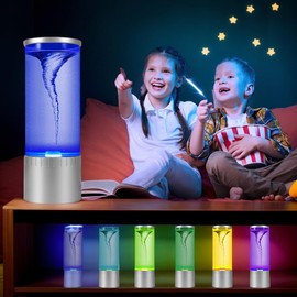 INKUWAN Tornado Lamp – 7 Color LED Night Light with Hypnotic Tornado Effect, USB Powered, Calming Light for Bedroom, Living Room, Office, and Party Decor