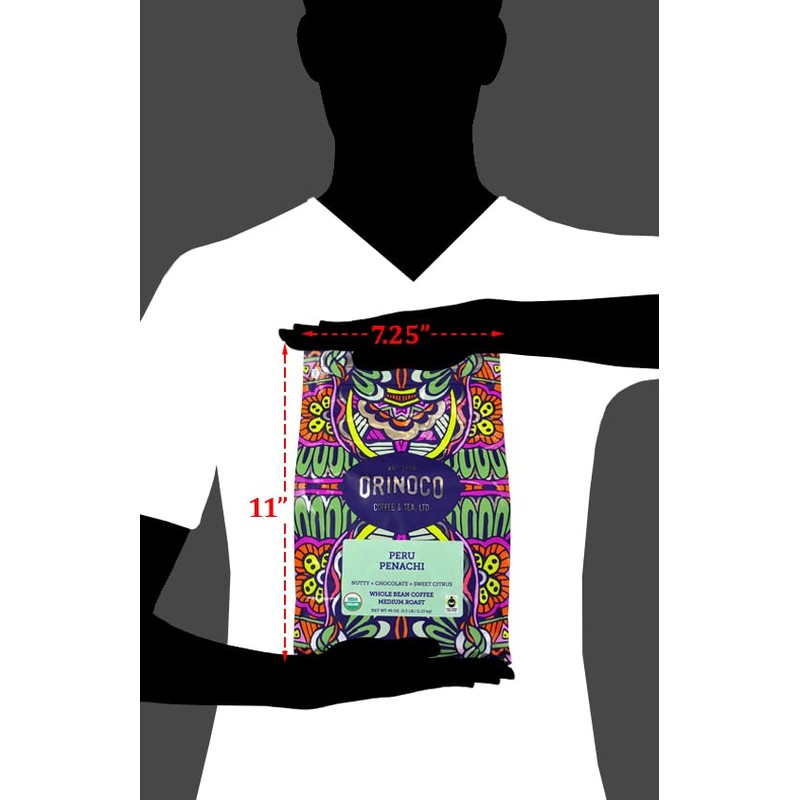 Orinoco Organic Fair Trade Peru 2.5lb bag, Medium Roast, Whole