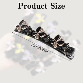 5 Pcs Sparkling Butterfly Braided Hair Clips Hairpin Duckbill Clips Barrette Bands Hair Accessories for Women and Girls