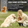Dog Hair Collector Keychain, Cute Dog Hair Keychain Keepsake, Transparent