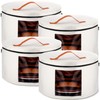 Suzile 4 Pack Large Round Foldable Hat Box for Women