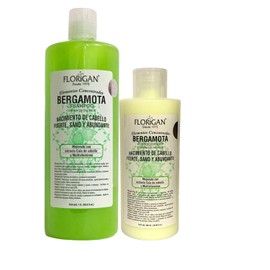 BERGAMOTA Tratamiento Contra la Calvicie de Elementos Concentrados BERGAMOTA para el Cabello (Shampoo y Acondicionador) FLORIGAN