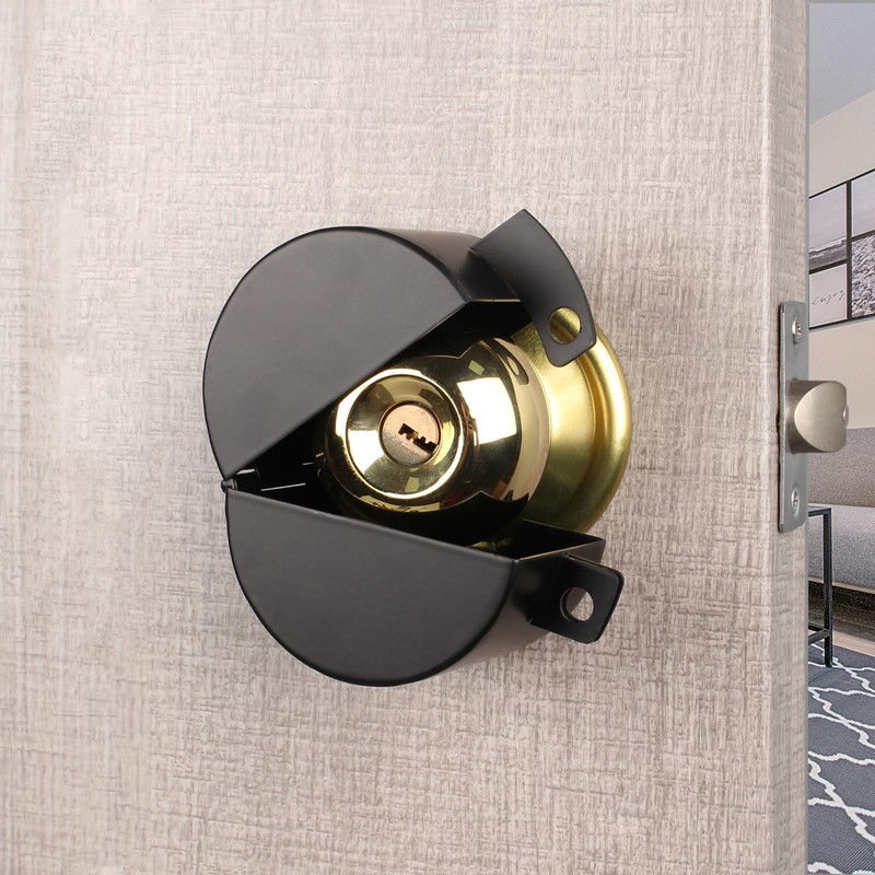 Posnaland Door Knob Lockout Device,Doorknobs Locking Cover with Padlock, Door