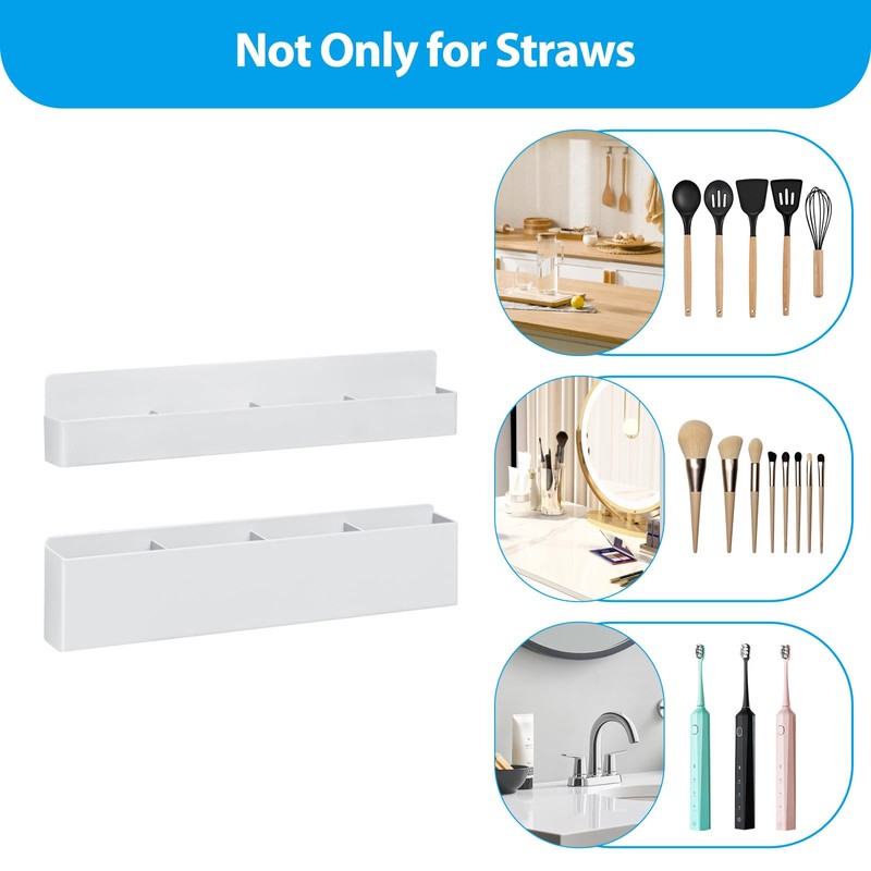 Straw Holder, Large Magnetic Straw Holder Tumbler Straws Organizer Storage