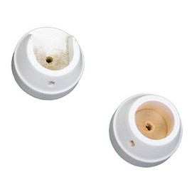 Rolls Woodline 28mm Wooden Recess Brackets, White, 2 Pack