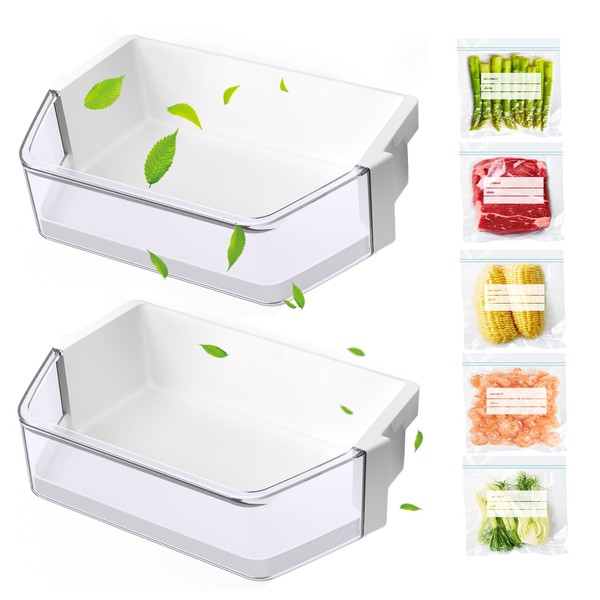 [2 Pack] Upgraded WPW10493524 Refrigerator Door Bin Replacement, Compatible With