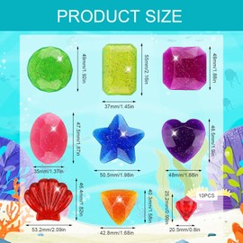 0XBIT Dive Gem Pool Toy, 18 Pieces Diving Toys for Children, Diving Stones Children, Diving Gemstones and Crystal Diamonds, for Beach Treasure Hunting and Diving Training