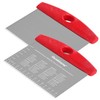 Ourokhome 2 Pack Bench Scraper Dough Cutter, Stainless Steel Dough