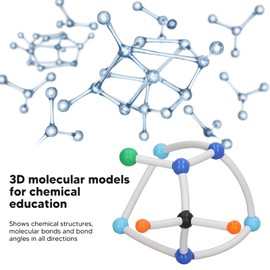 Molecular Model Kit, Colorful 3D Educational Model for Micromolecular Structures for Learning, Teachers, Students with PP Material
