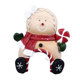 Christmas Aquarium Decoration Multipurpose Landscaping Resin Christmas Fish Tank Ornaments for Aquarium Home Office Christmas Gingerbread Man