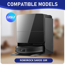 25 PCS Saros 10R Accessories Kit Compatible with Roborock Saros 10R Robot Vacuum,6 Dust Bags,1 Dual Main Brush,4 HEPA Filters,6 Mop Clothes,6 Side Brushes,1Cleaning Brush,1Screwdriver