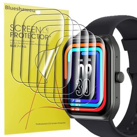 Blueshaweu Screen Protector Compatible with TUYOMA Smartwatch 1.91 Inch LW76, HD Clear Flexible TPU Screen Protector [Pack of 6] for TUYOMA Smartwatch LW76 (Transparent)