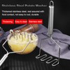 AKOAK 1 Pack Stainless Steel Potato Masher, Creative Mash Press,